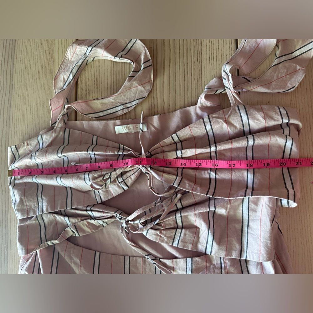 Wayf Verona Cutout Midi Dress in Coral Stripe - XL approximately - Picture 10 of 15